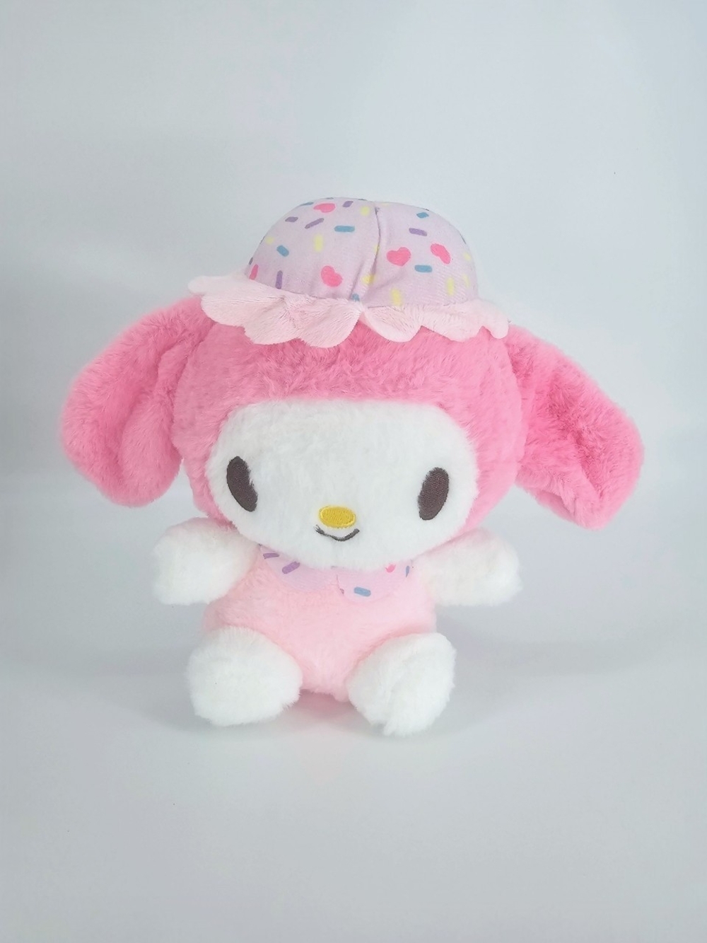 Kawaii My Melody Inspired Plush Pink Bunny Ice Cream Sundae Hat Plush 9"